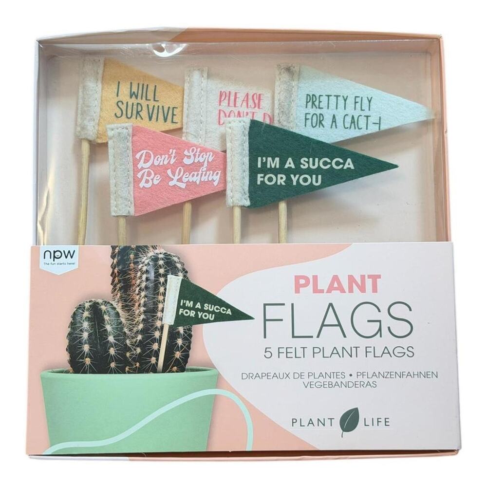 5 felt plant flags